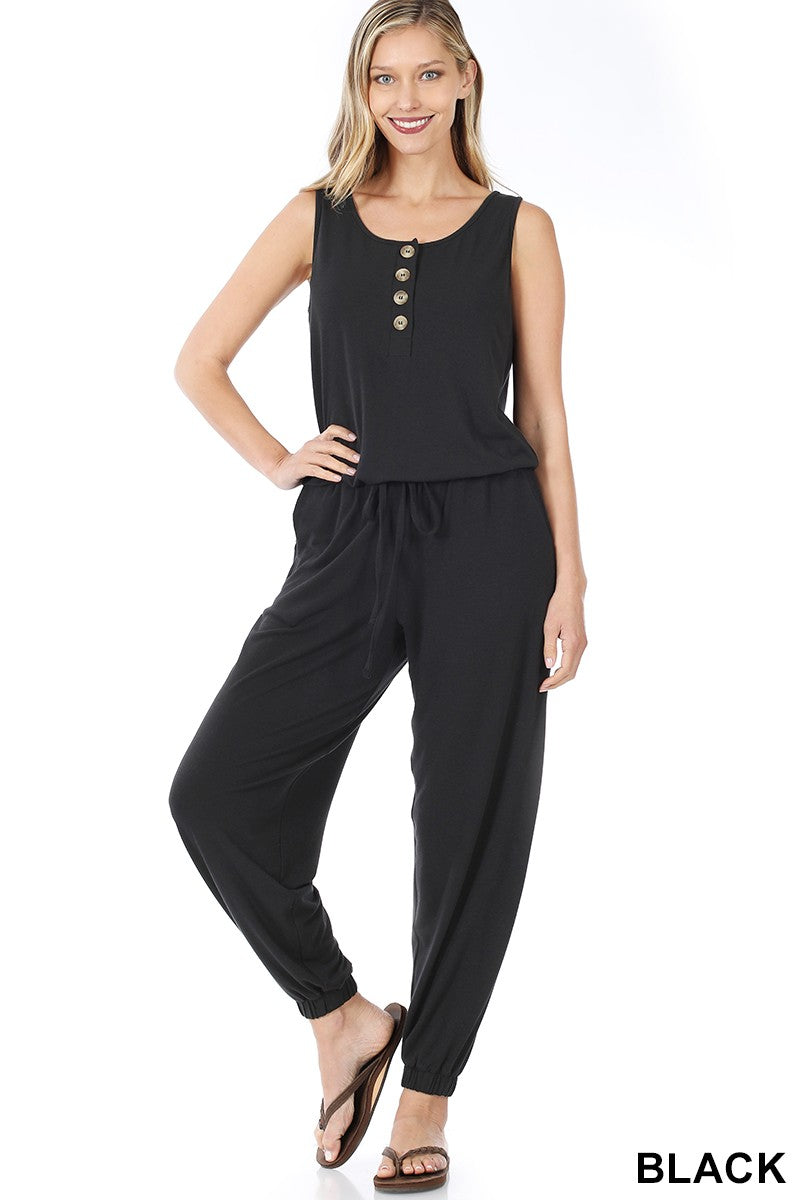 Sleeveless Jogger Jumpsuit