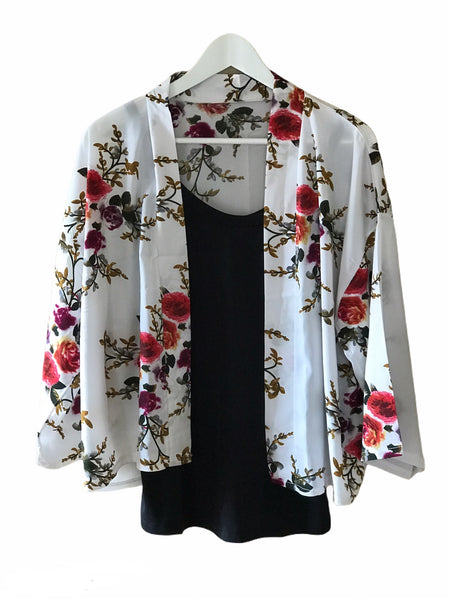 Floral print kimon