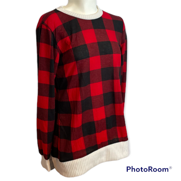 Buffalo Plaid Long Sleeve Top