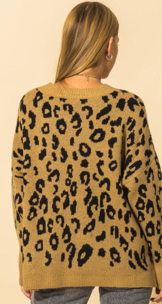 High-Low Animal Print Sweater