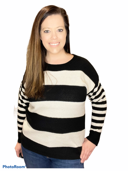 Striped Knit Sweater