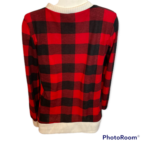 Buffalo Plaid Long Sleeve Top