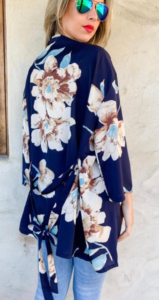 Floral Kimono With Belt