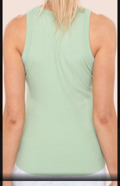 Ribbed Knit Stretchy Tank