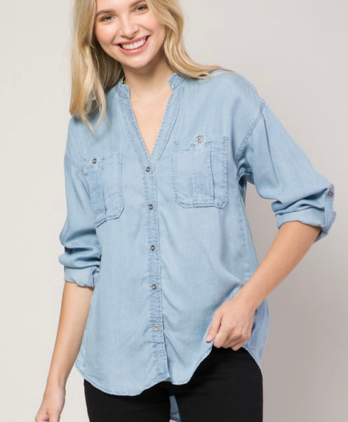 Chambray Button Down Shirt