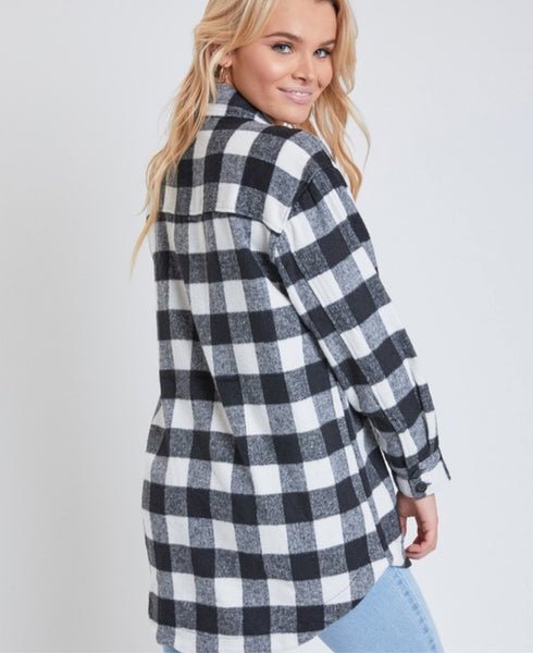 Oversized a plaid Shacket