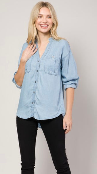 Chambray Button Down Shirt