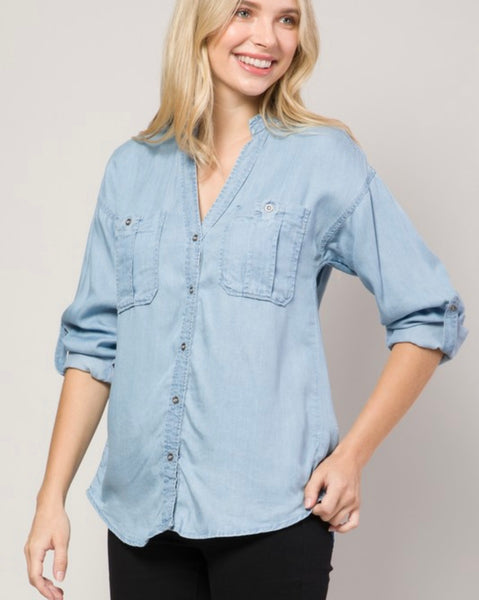 Chambray Button Down Shirt