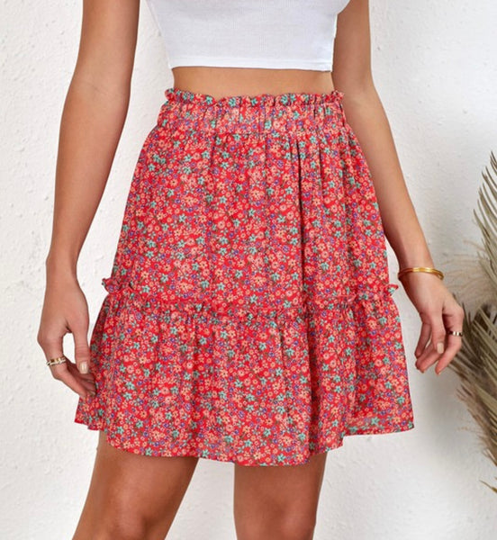 Floral Print Skirt