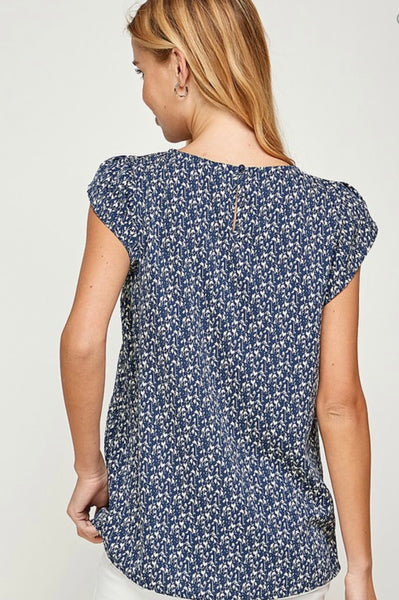 Cap Sleeve Printed Top