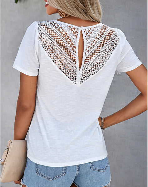 Lace Back Tee