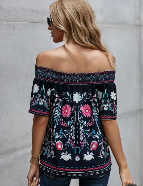 Off the Shoulder Floral Top