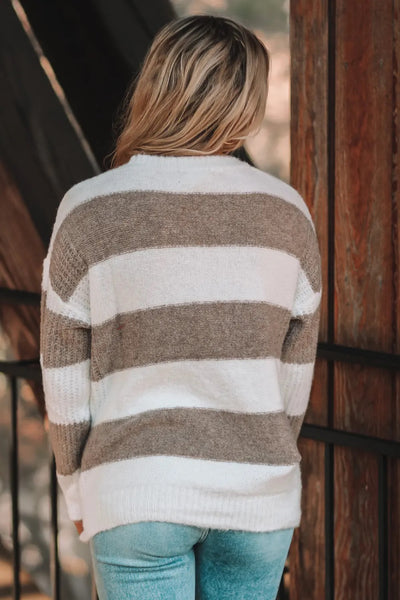 Wide stripe sweater