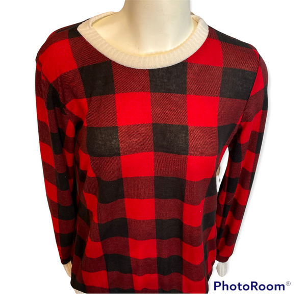 Buffalo Plaid Long Sleeve Top