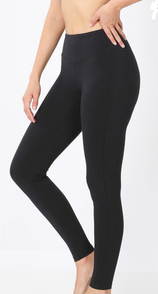 Wide waistband leggings