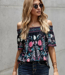 Off the Shoulder Floral Top