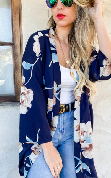 Floral Kimono With Belt