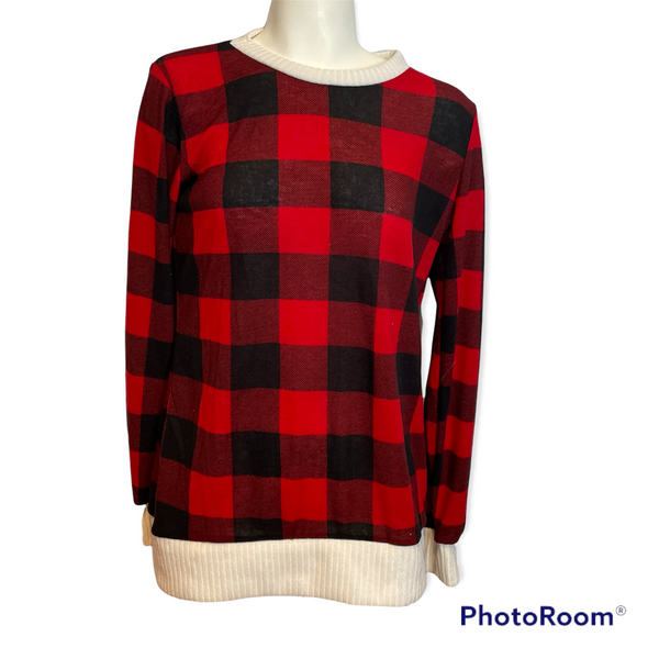 Buffalo Plaid Long Sleeve Top