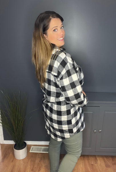 Oversized a plaid Shacket