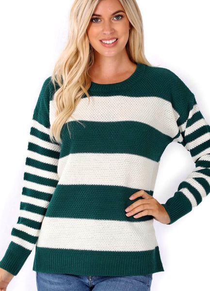 Striped Knit Sweater