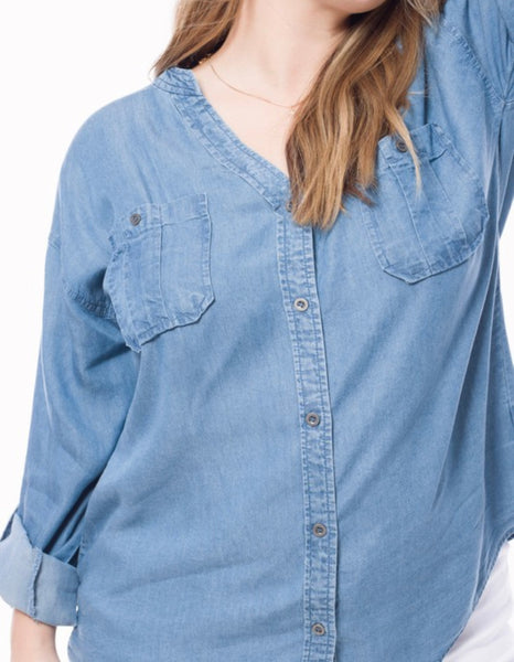 Chambray Button Down Shirt