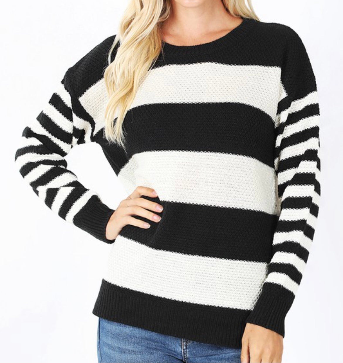 Striped Knit Sweater