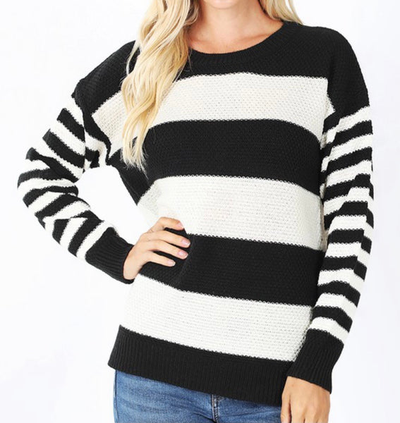 Striped Knit Sweater