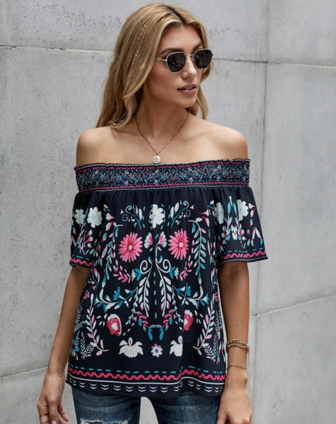 Off the Shoulder Floral Top