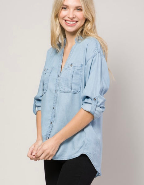 Chambray Button Down Shirt