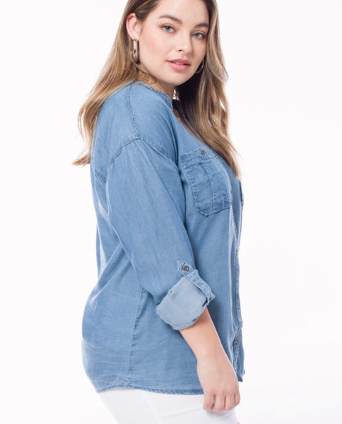 Chambray Button Down Shirt