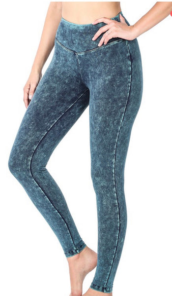 Mineral washed leggings