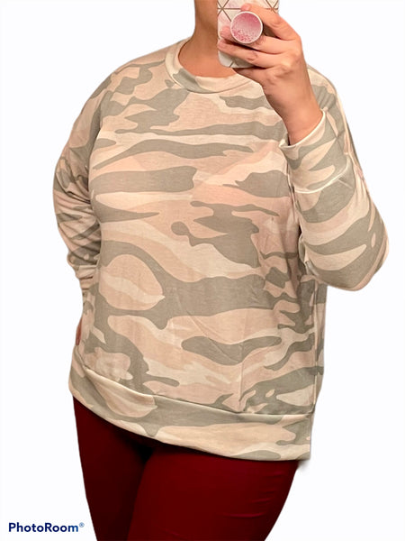 Camo printed sweatshirt