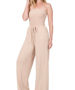 Smocked Tube Top Jumpsuit