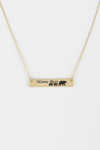 Mama Bear and Cubs Necklace